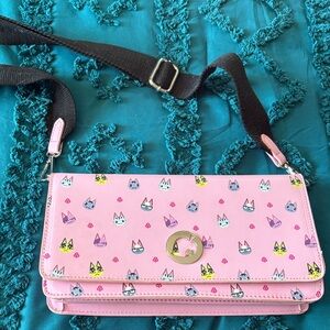 Pink Animal Crossing Switch case
